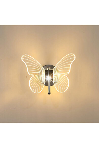 NO BRAND Aplică de perete Kinkiet LED cromată cu cristal pentru hol 12W - Tem...