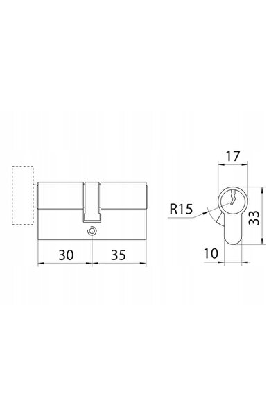 NO BRAND Yale Y600 Inserții 30/35+30g/35 Nichel Kl.C