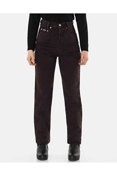 NO BRAND Blugi de damă cu talie înaltă Megi Jeans 701, 66 cm, Maro, la reducere