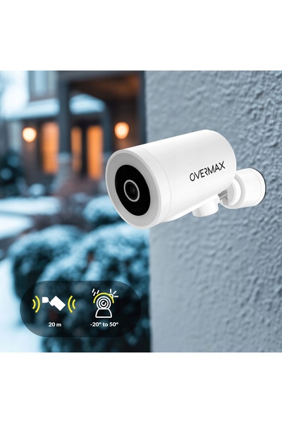 OVERMAX Cameră IP Bullet de exterior rotativă 4 Mpx 2560x1440 Notificări de a...