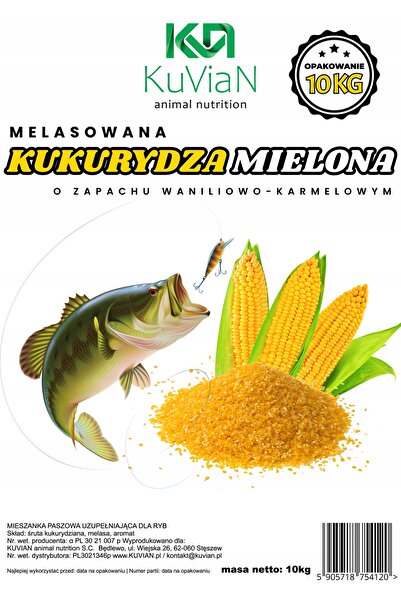 NO BRAND Momeală de pescuit din porumb melasat, vanilie-caramel 10kg