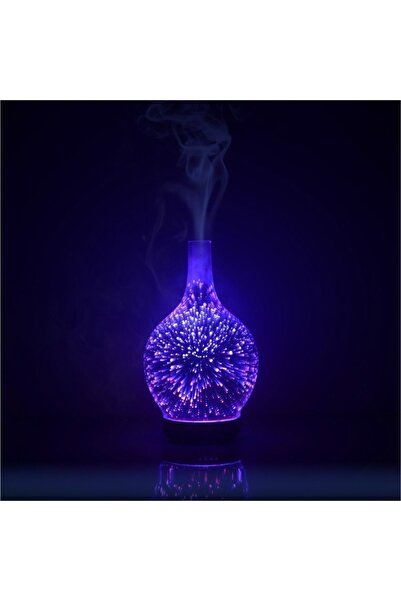 NO BRAND Umidificator Difuzor Lampă de Noapte 3D Ionizator de Aromaterapie Pu...