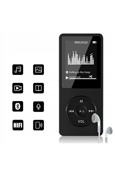 NO BRAND Player MP4, Dispozitiv de recuperare, Walkman muzical portabil, 16 G...