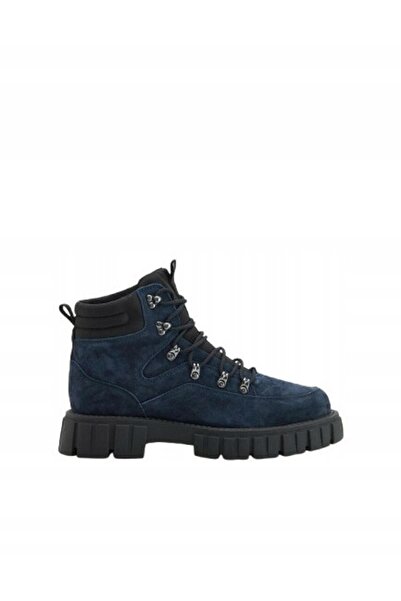 NO BRAND Pantofi de trekking din piele întoarsă, albastru marin, cu șireturi,...