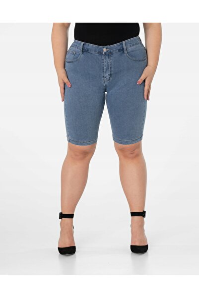 NO BRAND Pantaloni scurți Blugi Capri de damă cu talie înaltă, elastici 1070 50