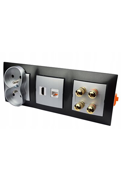 Kontakt-Simon Priză de perete cu 4 căi HDMI Rj45 230V