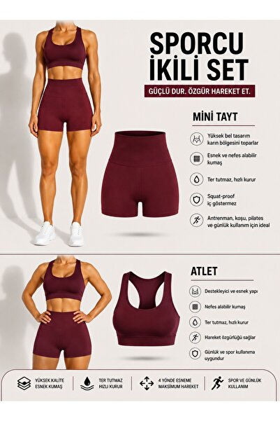 MRDN MODA Ženske mini leggins od likre sa visokim strukom - set od 2 komada s...