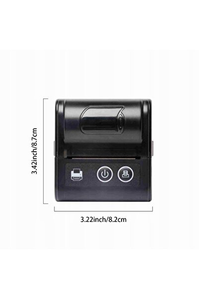 NO BRAND Imprimantă termică portabilă USB Bluetooth de 2 inci (57mm) pentru e...