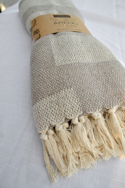 NO BRAND Pătură decorativă Aredo - 150x200 - Bumbac - bej