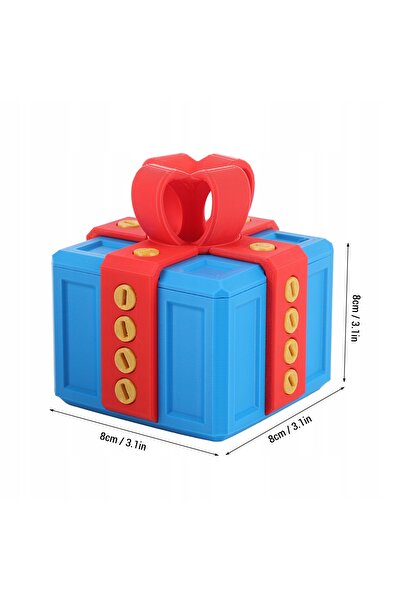 NO BRAND Cutie cadou 3D în culorile albastru și roșu - Perfectă pentru cadour...