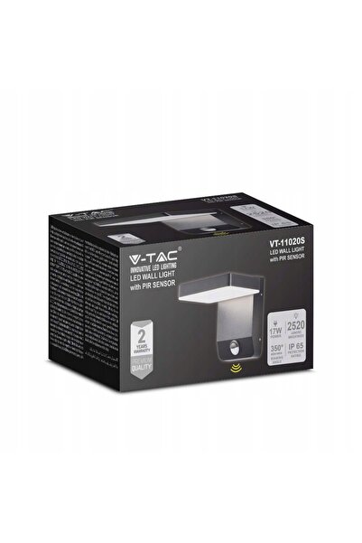 NO BRAND Lampă de perete de exterior V-tac neagră, cu LED de 17W și sursă int...