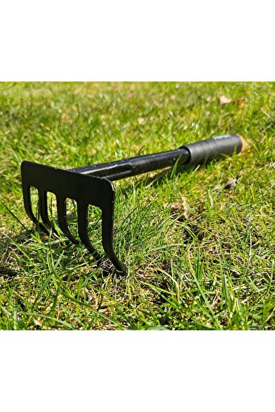 NO BRAND Spatulă mică de grădinărit din oțel, cu 5 dinți, de 9 cm, pentru viț...