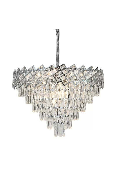 iTin Candelabru Cristal Jordan 10x E27 Argintiu