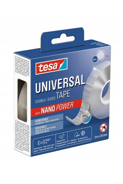 Tesa Bandă adezivă dublă universală/NANOPOWER/3X30