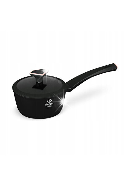 NO BRAND Rondel cu capac 1.2 L, Fashion Ftv-0026 Negru mat-aur roz