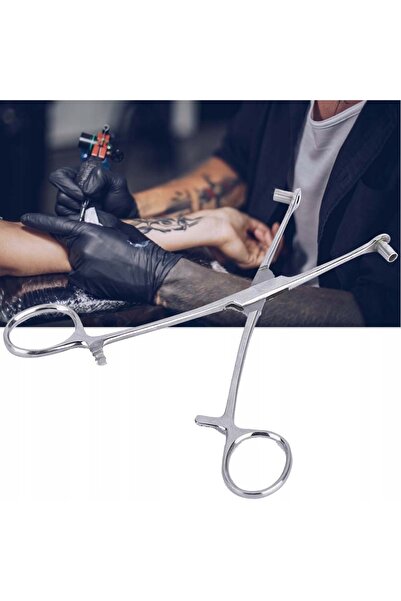 NO BRAND Clește profesional din oțel inoxidabil pentru piercing