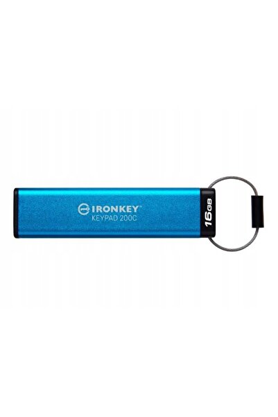 Kingston Brass Kingston 16Gb Ironkey Keypad 200C Usb-C Fips 140-3 Lvl 3 Aes-2...