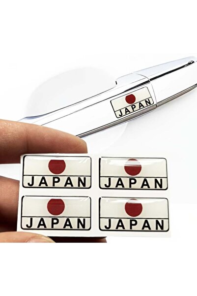 Redline Grafik Japonya Bayrağı Desenli Araç Sticker Seti 4 Adet – Kapı Kolu, ...