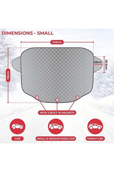 NO BRAND Protector magnetic gros pentru parbriz, 145 X 118 cm, pentru îngheț ...