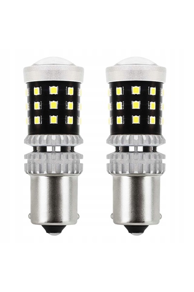 NO BRAND *2 BUC* Bec LED CANBUS P21W R10W R5W BA15S Alb 12V 24V AMIO-02799
