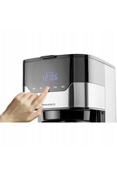 Philco PHCM 3000 1.2l 800W aparat de cafea espresso din oțel inoxidabil cu te...