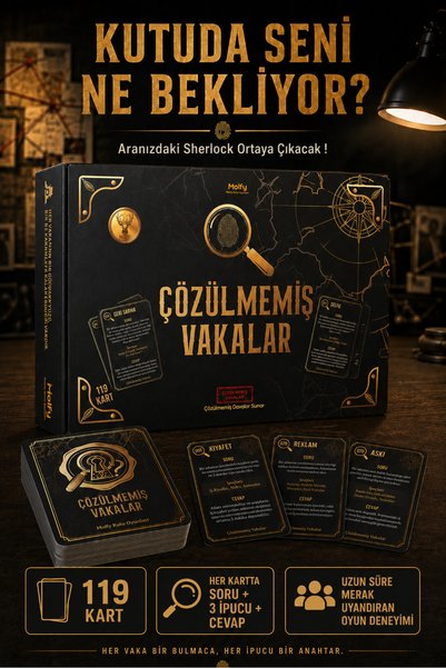 Molfy Çözülmemiş Vakalar Kutu Oyunu Zeka Oyunları Dedektif Oyunu Kutu Oyunları Yetişkin Oyunları Oyuncak