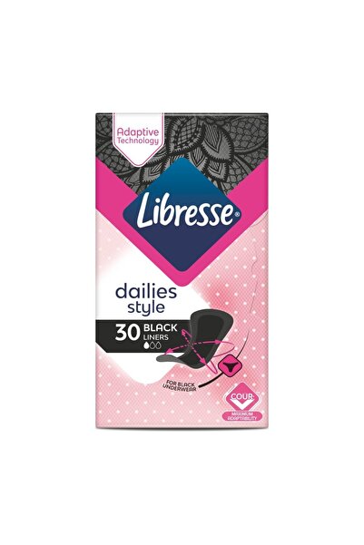 Libresse Απορροφητικά, Λιμπρέσ, Καθημερινά 30 τεμάχια Μαύρα Επιθέματα