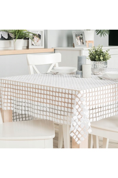 NO BRAND Față de masă elegantă din ghipiurow Jasmina 140x220 albă