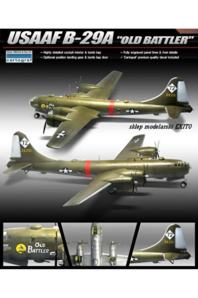NO BRAND Academy 12517 Bombarector B-29A SUPERFORTRESS OLD BATTLER model de a...