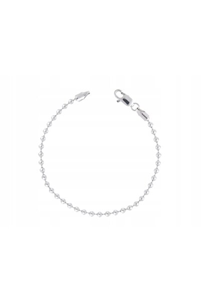 NO BRAND BRĂȚARĂ DE ARGINT CU BILUȚE, 20 CM, 3 MM, PLACATĂ CU ARGINT, ITALIA