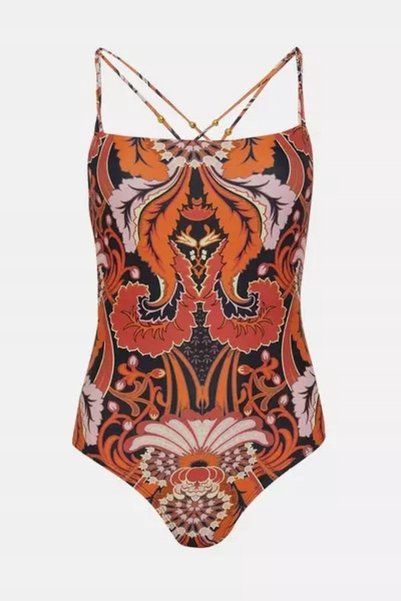 NO BRAND Costum de baie multicolor cu model Oasis 42
