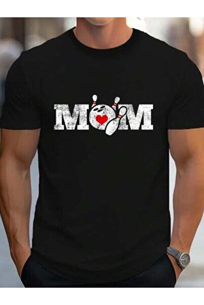 799 100% Cotton Mom Mama Bowling Sports T-Shirt Women's Men's Graphic Tee Cau...