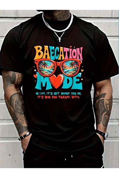 799 100% Cotton Couples Trip Matching Summer Vacation Baecation Mode-Vibes T-...