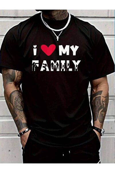 799 100% Cotton I Heart My Family Mom Dad Son Daughter Love T-Shirt Men's Wom...