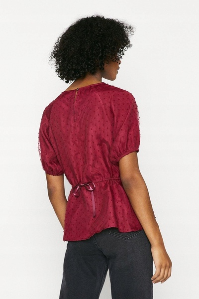 NO BRAND A05D013 Bluză elegantă roșu claret Oasis S