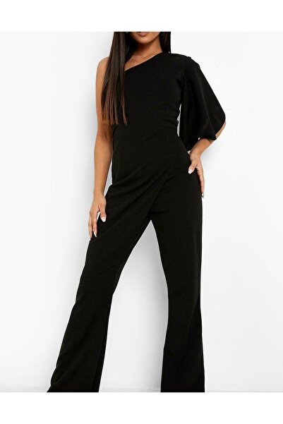 NO BRAND Salopetă neagră elegantă BOOHOO 38