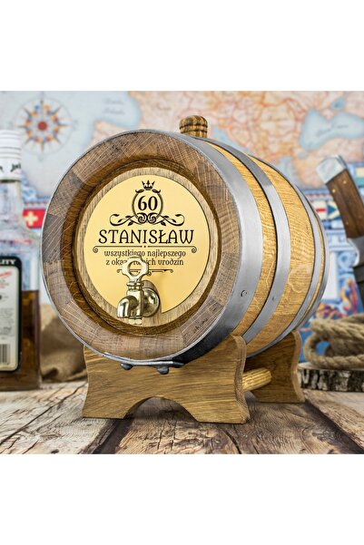 NO BRAND Butoi de stejar antálk pentru vin bimber 2l gravură cadou 50 60 ani