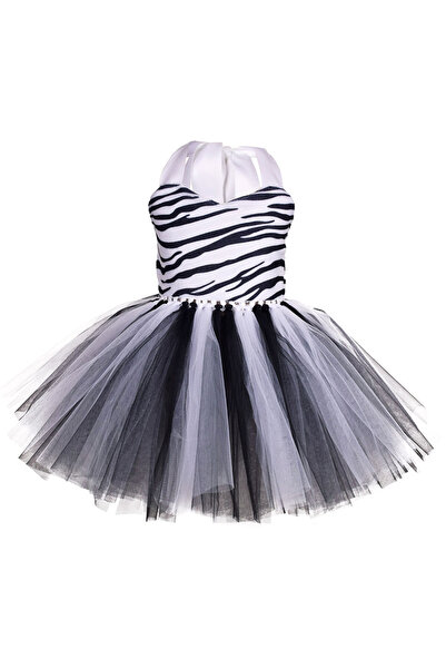 NO BRAND Costum Zebră Rochie Zebră Tutu Bal Animalier Carnaval 110 116