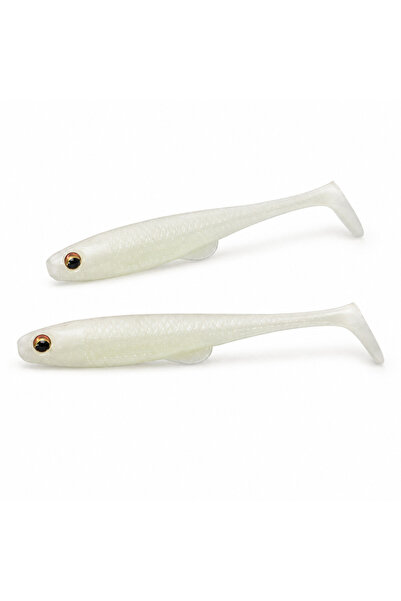 daiwa Flat Junkie Duckfin Shad 3.5" 9cm Slikon Yem Glow White