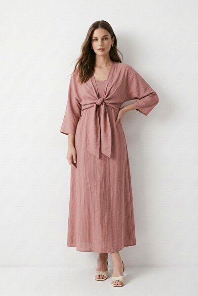 Rays Set bolero și rochie maxi cu detalii din șireturi 7130