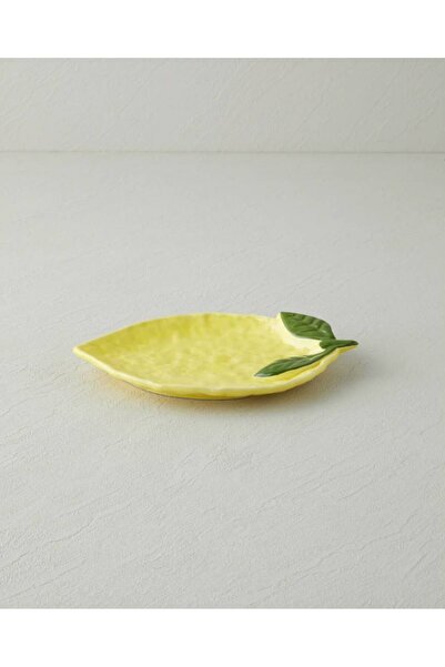 RED SERAMİK Lemonella Seramik Pasta Tabağı 22x15x3cm Sarı