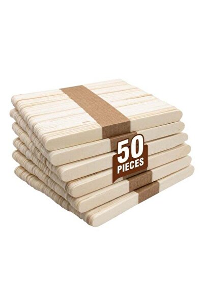 Duravel Popsicle Sticks, 4.5 Inches, 50 Pieces, Wooden Craft Sticks for Ice C...