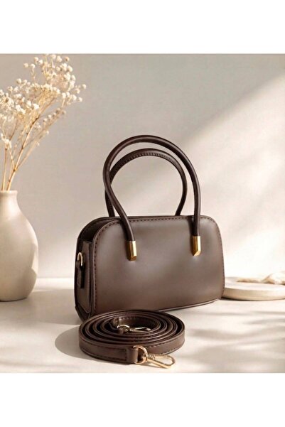 addy Luna Gold Detailed Strap Mini Hand and Shoulder Bag
