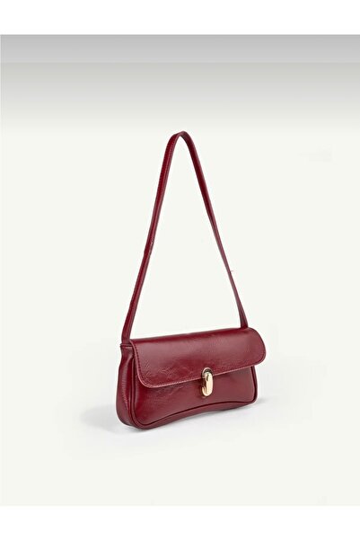 Yeeys Hura Leather Single Shoulder Strap Women's Baguette Handbag with Specia...
