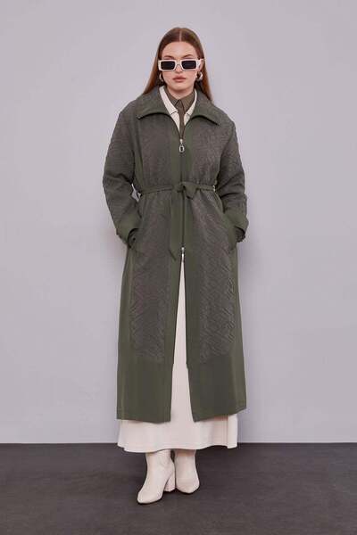 Levidor Khaki Self-Patterned Zipper Cap