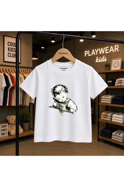 playwear تي شيرت بيبي ستار V1 مطبوع 100% للأطفال من الجنسين 5 6 -7 8-9 10 -11...