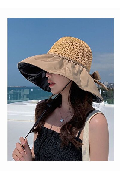 Generic Women Wide Brim Sun Hat Summer Beach Sun Hat Travel Foldable Brim Flo...