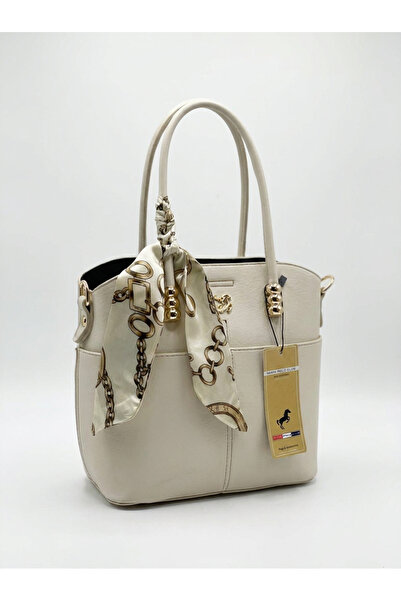 Miami Polo Club Leather Look Women's Hand and Shoulder Bag with Scarf