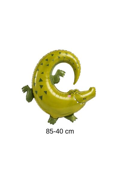 Patladı Gitti Crocodile Foil Balloon 85 × 40 cm – Safari and Jungle Themed Pa...