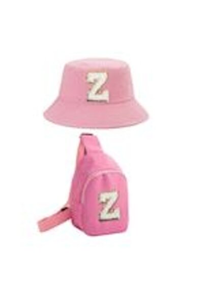 OEM Set fashion palarie si ghiozdan copii, roz, litera Z, 3-8 ani